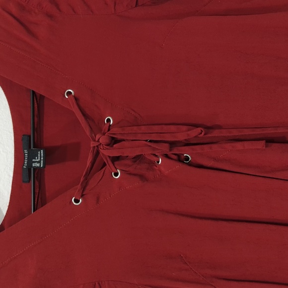 F21 lace up blouse - Picture 3 of 5